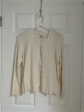 Ivory Knit Top and Sweater Twin Set (never been worn)
